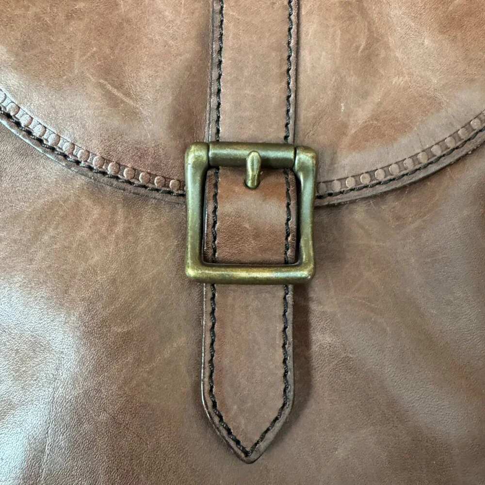 Fossil Brown Crossbody Leather Saddlebag